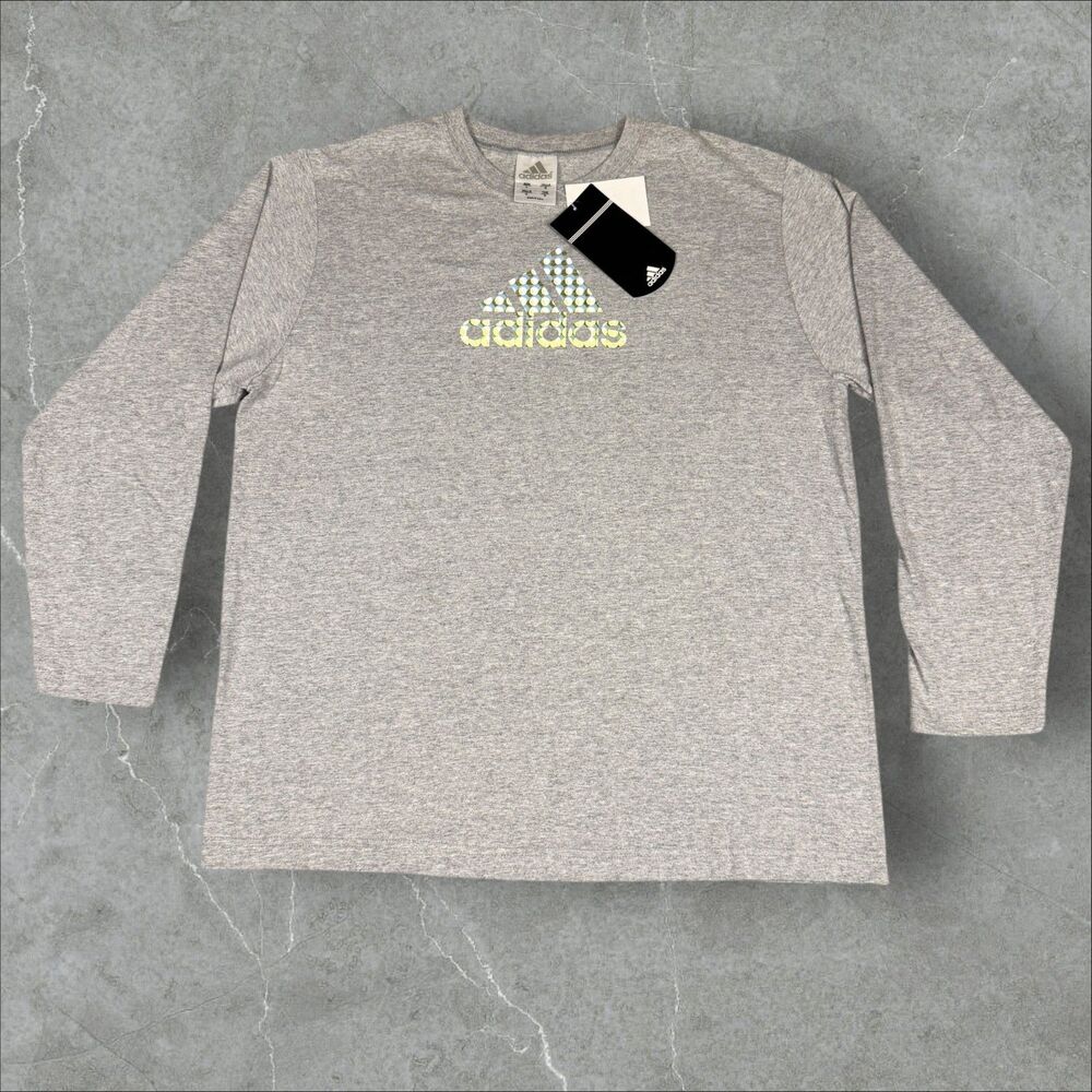 Vintage New Old Stock Adidas Y2K Long Sleeve Graphic Print T-Shirt USA Made - L